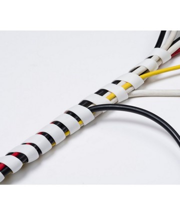 SPIRAL CABLE WRAP white