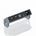 Bachmann DESK2 - Mediaport biurkowy 2x230V +HDMI +RJ45 +2xUSB A charger