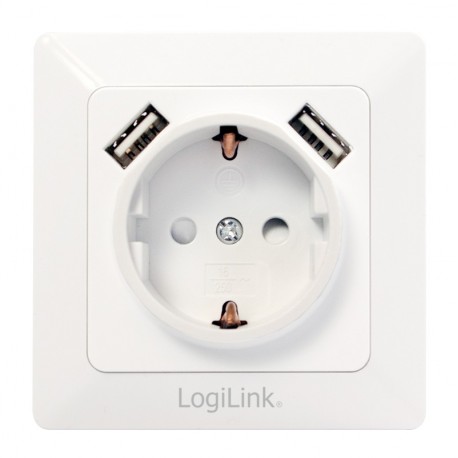 LogiLink PA0162 Gniazdo 230V + 2 x USB ładowanie