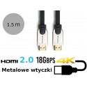 Vivolink PROHDMIHDM1.5 - Kabel HDMI 2.0, 4K, 18Gb, metal, 1.5 metra