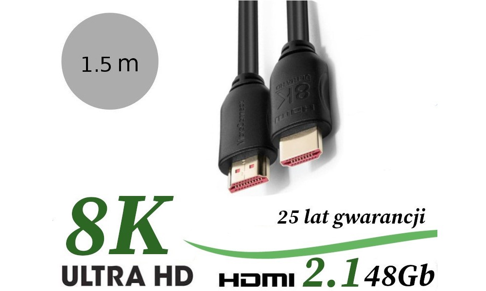 Capshi 8K HDMI Cables 2.1 Short, 2ft High Speed 48Gbps, 8K@60Hz, 4K@120Hz,  2K@240Hz, 165Hz, 144Hz, HDCP 2.2&2.3, eARC, HDR, Ethernet, Braided Cord for