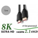 MicroConnect HDM19195V2.1 - Kabel HDMI 2.1, 8K, 48Gb, 5 metrów