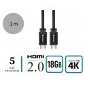 Sandberg 508-97 - Kabel HDMI 2.0, 4K, 18Gb, oplot, 1 metr