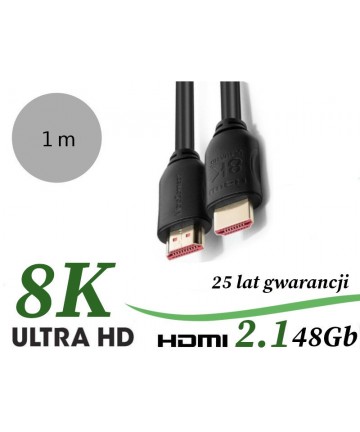 MicroConnect HDM19191V2.1 - Kabel HDMI 2.1, 8K, 48Gb, 1 metr