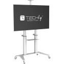 Techly ICA-TR49W - Wózek do TV 52-120", max. 140 kg. Regulacja wys. 125-160cm. Biały