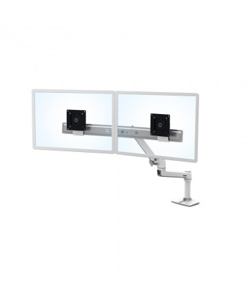 Ergotron LX Dual Desk Mount - Uchwyt do 2 monitorów 13-25". Biały