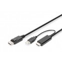 Digitus HDMI-DP - Kabel kierunkowy HDMI na DisplayPort, długość 2 m