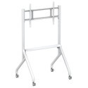 Techly TR53LW - Stojak mobilny do TV 65-100". Wysokość 160 cm. Biały