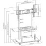 Art S-13 - Wózek do TV 37-100", max. 150 kg. Wysokość 178 cm