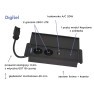 Digitel SLIM COVER - Gniazdo montażowe 2x230V + USB A/C charger