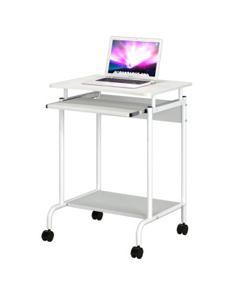 Techly ICA-TB Trolley Portatile Per Notebook E Proiettore - Altezza Regolabile 70-110 Cm, Inclinabile 35°, Carico Max 10 Kg, Bianco - 3